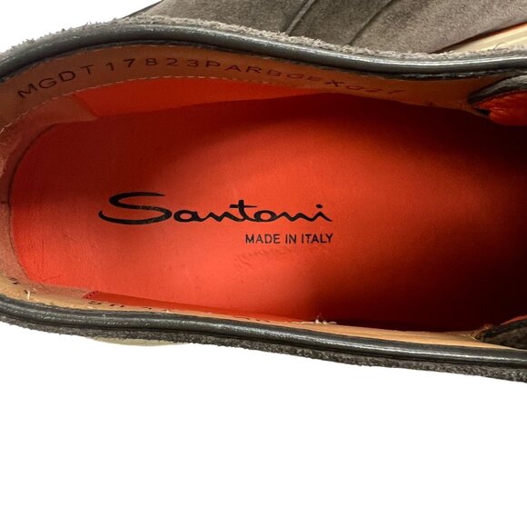 Santoni Andvari Mens Tan Suede Ankle Boot Size 8.5 Made In Italy - Picture 6 of 7